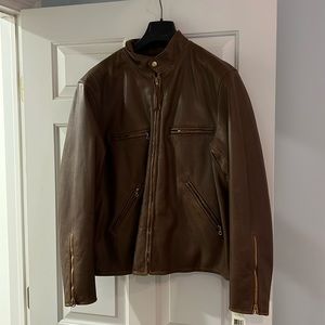 NWT Brown leather Ralph Lauren leather jacket
